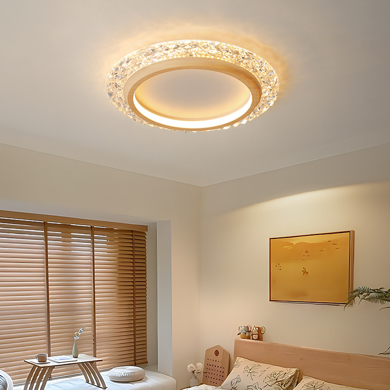 lámpara de dormitorio antigua lámpara de techo de viento silencioso retro red nueva luz de lujo creativa de espectro completo lámpara de habitación de protección de ojos