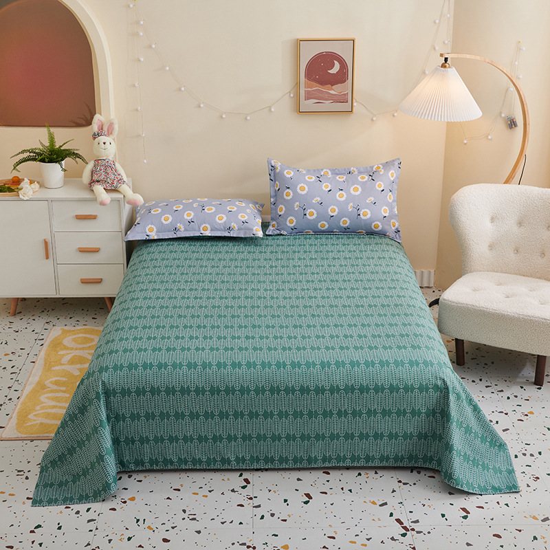 Single piece student dormitory bed sheet 1.8m 2.0m summer simple double bed sheet and quilt 1.5 single bed sheet