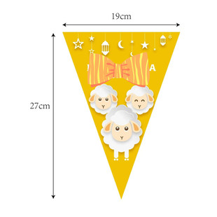 Cross-border Hot Sale Triangle Flag Decoration Rafter Flag Star Castle Moon Flag Birthday Party Hanging Decoration