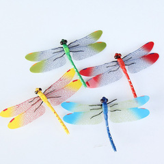 4色 14CM立體仿真蜻蜓冰箱貼牆貼磁力貼牆上創意花園綠植窗簾裝飾