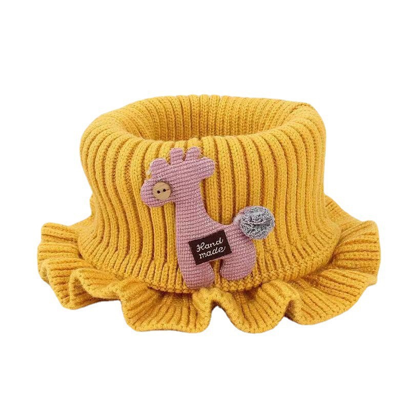 Bufandas de cuello para niños otoño y invierno caliente suave a prueba de viento tejido protector de cuello para niños y niñas, cuello de lana de ciervo frío