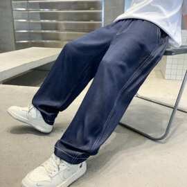 儿童装男童薄款裤子夏装2026新款夏季中大童天丝牛仔裤夏款防蚊裤