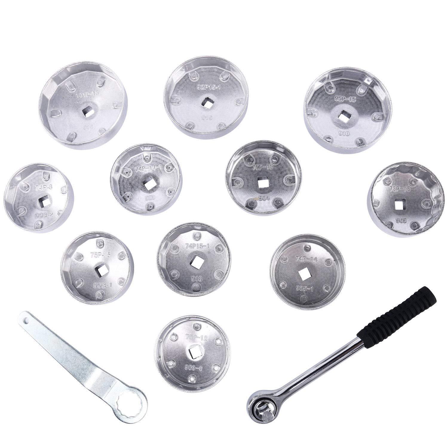 Herramientas especiales para el desmontaje y desmontaje del filtro de aceite de tapa al por mayor llave de filtro de máquina tipo cuenco llave de tubo de reparación de automóviles