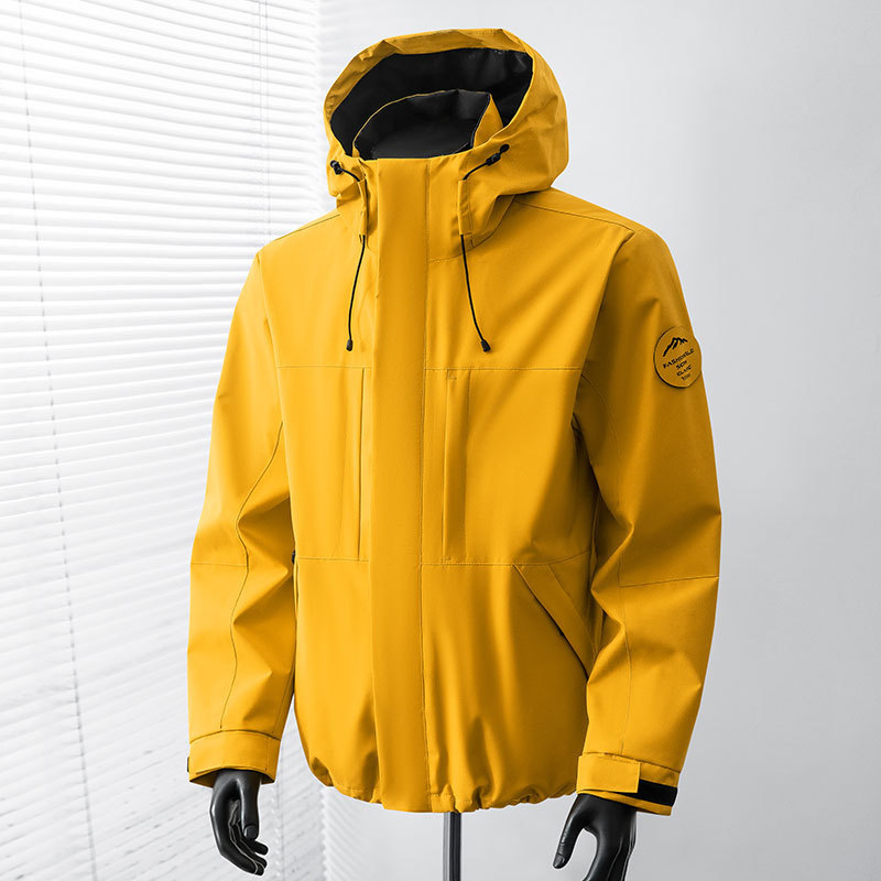 Couple's mountain-style outdoor jacket, three-proof, spring and autumn functional coat, warm jacket, colorful outdoor couple's style