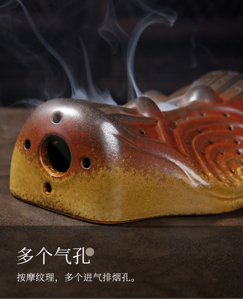 Ceramic Moxibustion Pillow Ai Jiu Zhen Warm Therapy Pillow for Neck Shoulder Waist Legs and Feet Home Spa Massage Use 850g in use