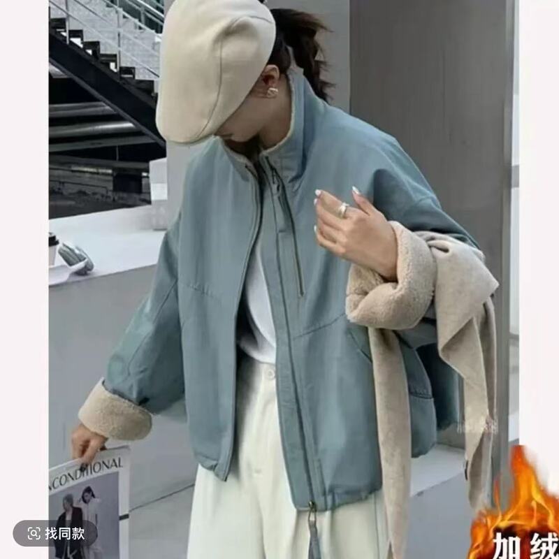 短款立领羽绒棉服女小个子2025年冬季韩版时尚休闲宽松棉服外套潮|undefined