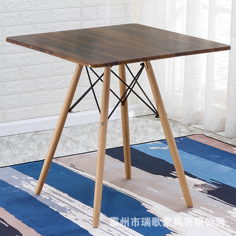 Mesa de comedor redonda para el hogar, mesa de negociación de recepción de café, moderna, sencilla, de lujo, accesible, para apartamento pequeño, mesa redonda pequeña Eames