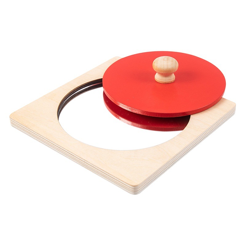 Madera Montessori material didáctico bebé espejo rompecabezas niños educación temprana juguetes educativos rompecabezas jardín de infantes