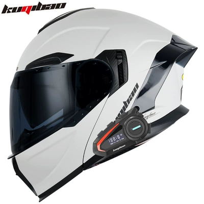 Motosiklet kaskı (dəbilqə) — 3C Certified Full-Face Helmet - matte-cool-gray-with-k20-bluetooth-with-black-film-m