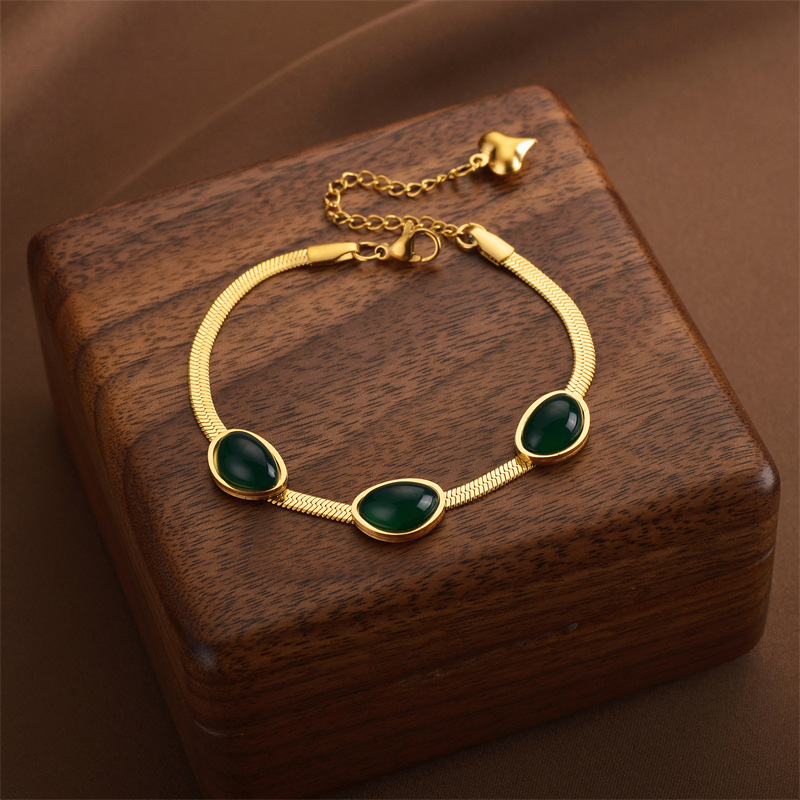 Joyas transfronterizas europeas y americanas Pulsera de acero de titanio de todo fósforo Versión coreana del temperamento bohemio Pulsera de acero de titanio que no se desvanece Joyería femenina