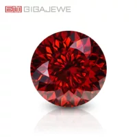 GIGAJEWE красные круглые португальские огранки Муассанит голые камни Изготовление ювелирных изделий оптом