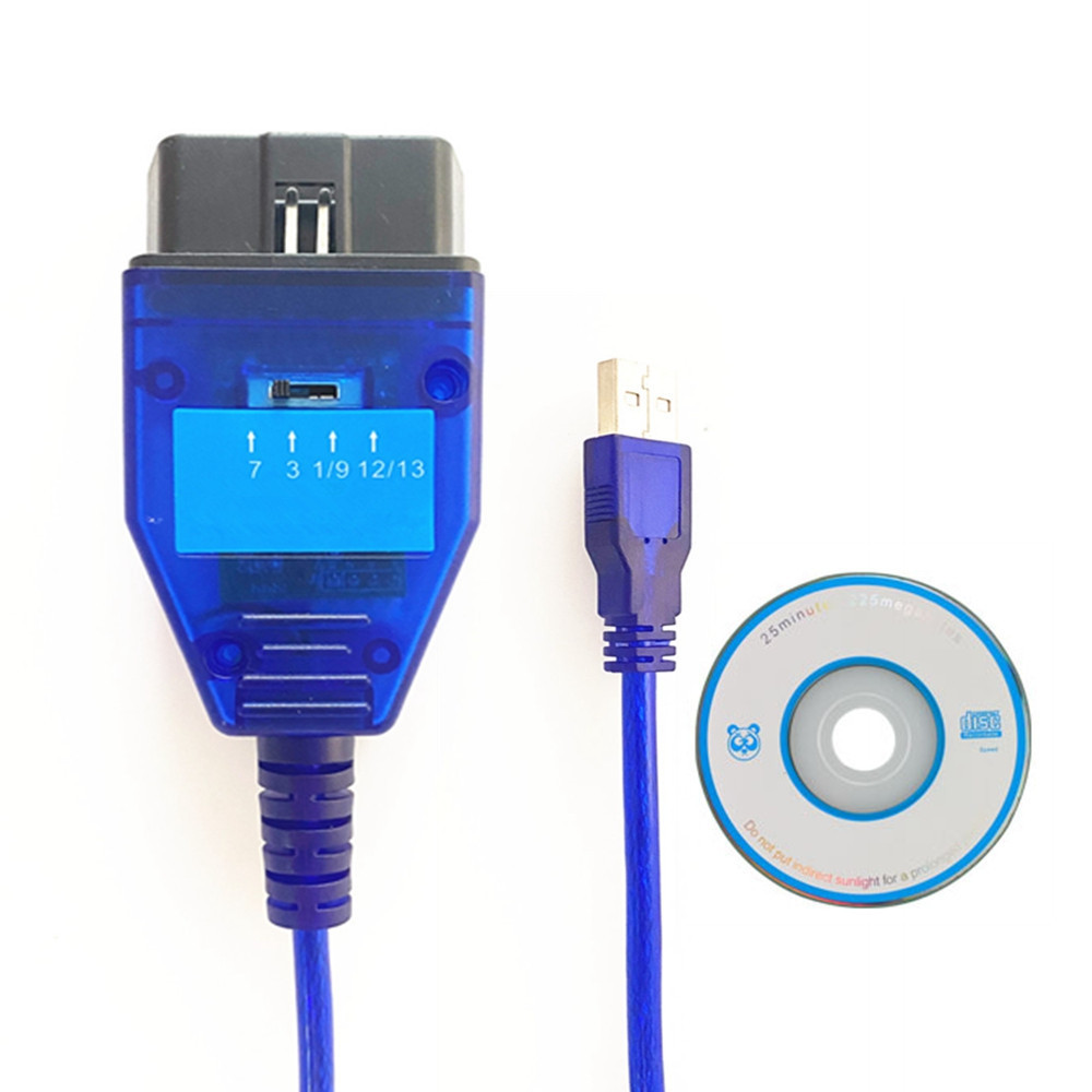 VAG409 KKL USB + Fiat Ecu Scan tool带开关大众菲亚特OBD检测线