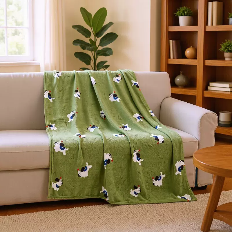 严选跨境儿童毛毯卡通印花保暖毯盖毯拉舍尔绒毯厂家批发沙发盖毯