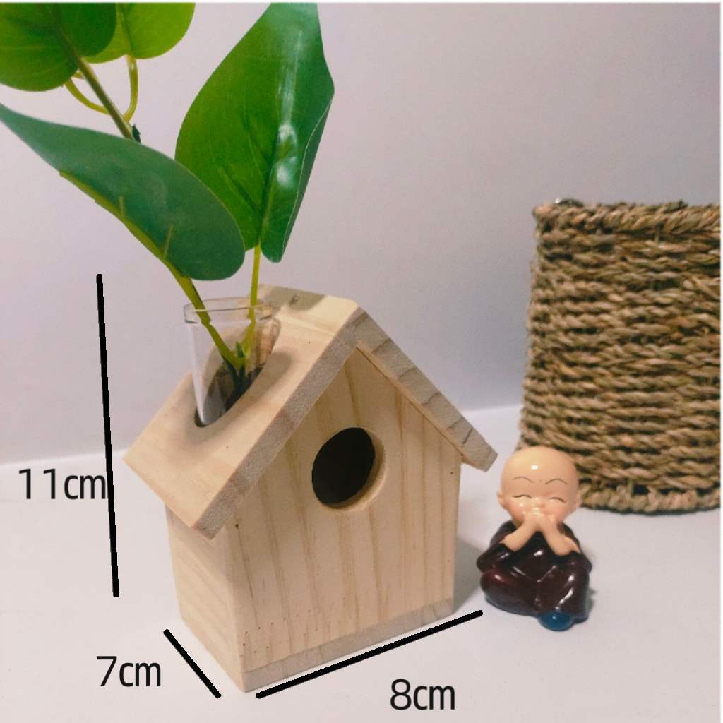 나무집 스타일 + 꽃병 1개 [식물 제외]