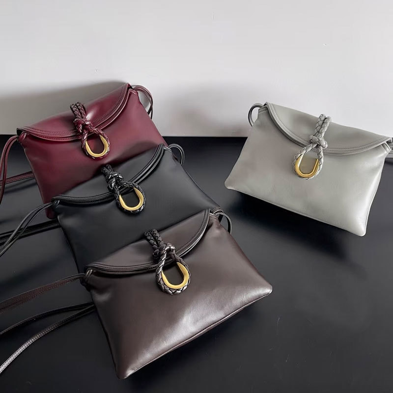 2025 New Luxury Woven Metal Buckle Evening Clutch Bag Genuine Leather Fashion Shoulder Crossbody Bag For Women