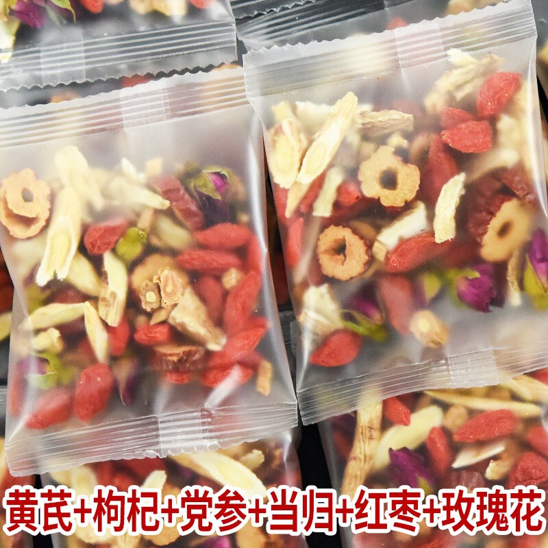 Premium Astragalus, Angelica, Codonopsis, Goji Berry, and Red Date Tea Combo for Women's Health and Wellness, Dual Supplement, Free Shipping