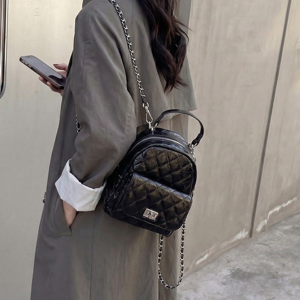 2026 Cross-Border High-End Niche Quilted Backpack for Women 2026 New Fashion Versatile Backpack Single Shoulder Bag