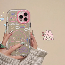 ins风可爱涂鸦女孩适用苹果iphone15手机壳全6promax保护套14/13