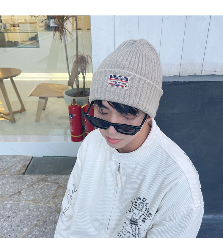 Gorro de malha para homem e mulher com proteção de orelhas_voghion.com