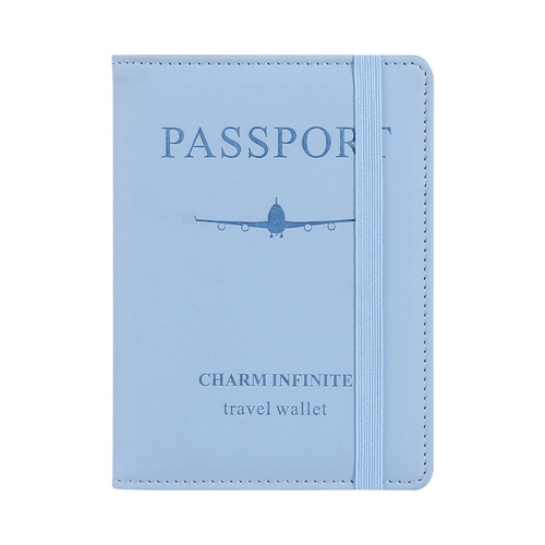 Wholesale Amazon pu leather passport bag rfid multi-card slot multi-function passport document set passport