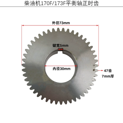Single-cylinder air-cooled diesel engine 173F178F186F188F192F crankshaft balance shaft drive gear timing gear (Diesel Engine Oil) - 170f173f-balance-shaft-timing-gear-small-hole-default-item