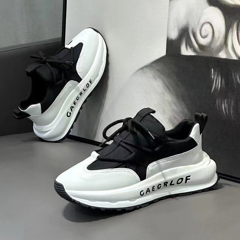 2024 noi pantofi sport casual cu talpă groasă, lejeri, respirabili, la modă, damă T iktok, aceeași versiune a pantofilor bărbătești populari la modă online._voghion.com
