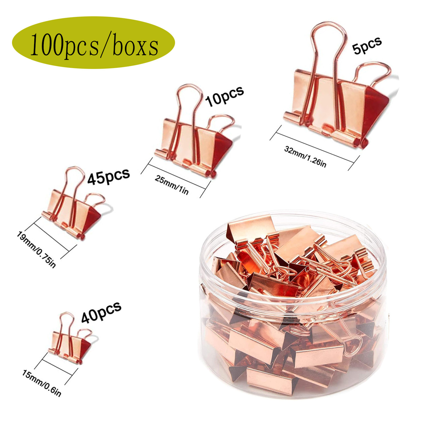 Juego de combinación de venta caliente transfronteriza Papelería Clip de cola larga de color Clip de cola de milano negro Clip de boleto de encuadernación de metal Clip de papel de prueba