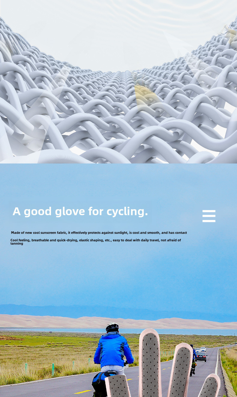 Ice silk gloves sports fitness riding gloves half finger touch screen fishing gloves breathable sunscreen gloves for men and women_maomaolike.com