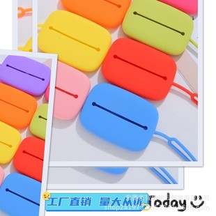 Silicone Key Bag Card Bag Coin Purse Creative Candy Color Suitcase Backpack Pendant Korean Style Key Bag Customization
