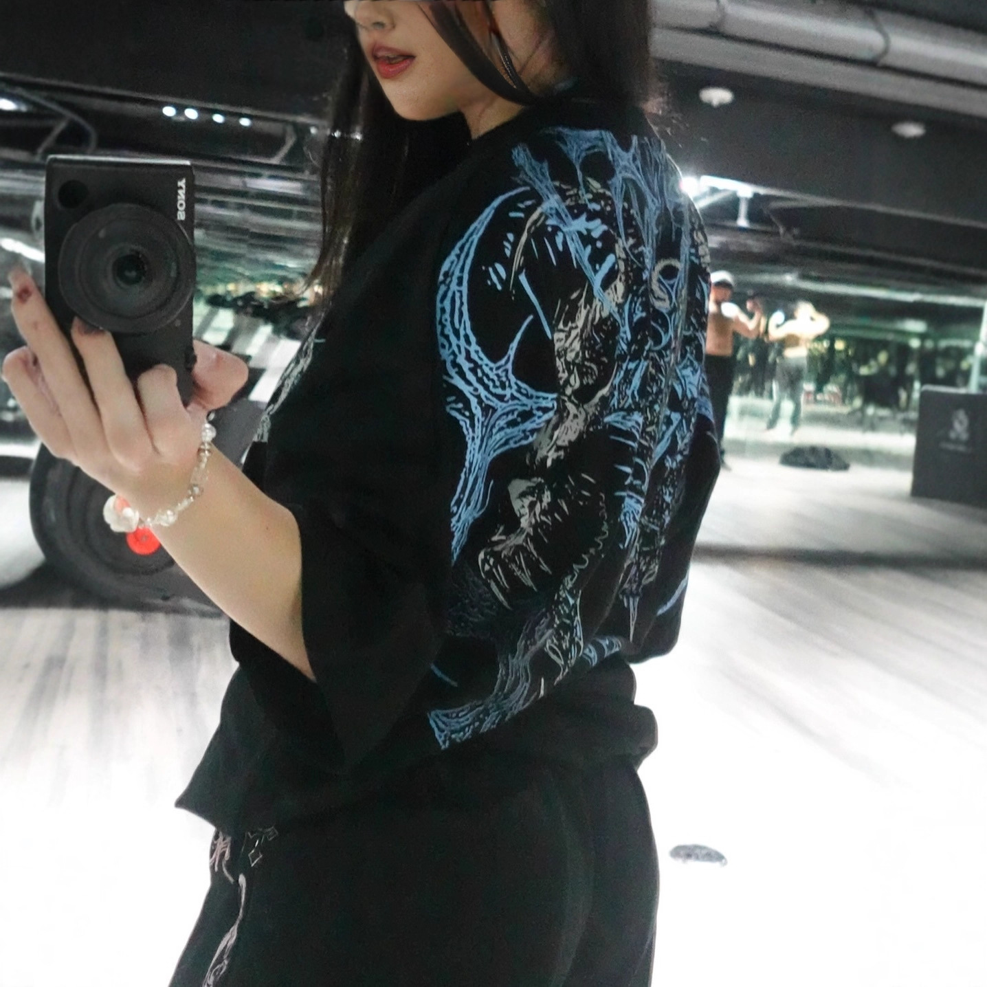 Breathedivinity American Street Fashion Brand Dark Style Loose Fit Plus Size 3D Printed Men's Short-sleeve T-shirt 008_viptrois.com