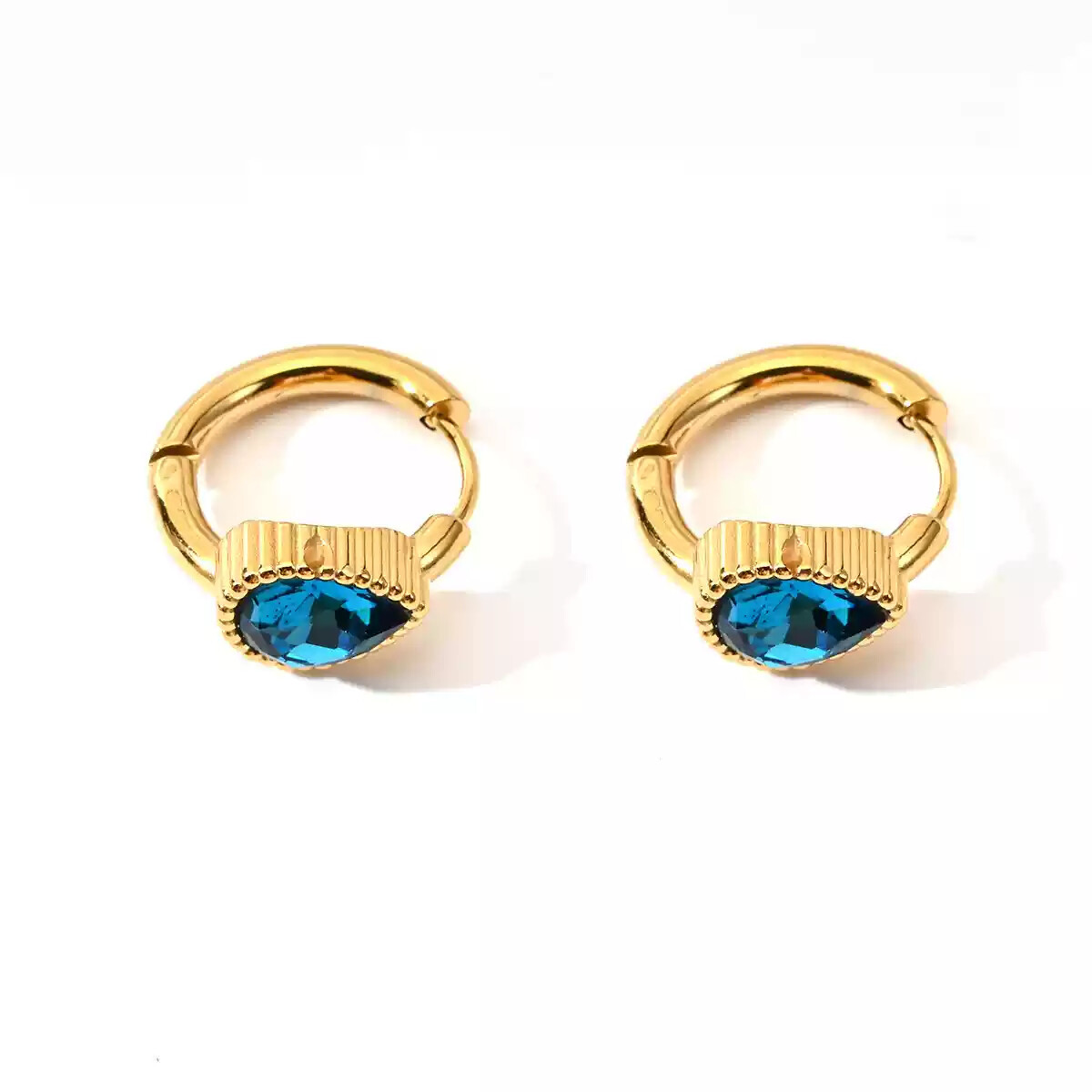 Retro Luxury Geometric Zircon Earrings Stainless Steel 18K Gold Plated Women's Wholesale detail image 9