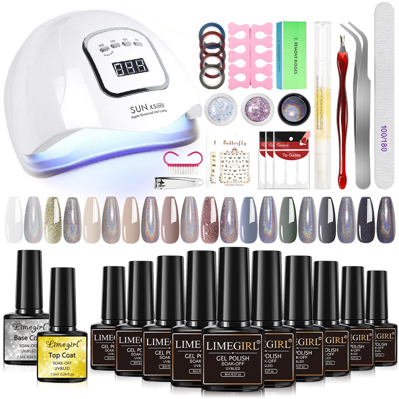 10 Unids Esmalte de Uñas traje de pegamento herramientas de uñas conjunto completo X5 X3 lámpara de sellado capa de pegamento inferior conjunto completo transfronterizo exclusivo para en stock