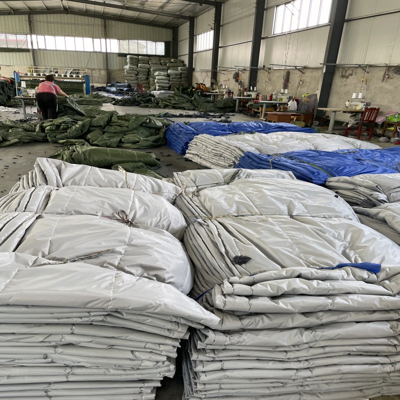 蓝色棕色施工棉被加厚帆布防水牛津布保温被加厚盖被防雨抗老化防