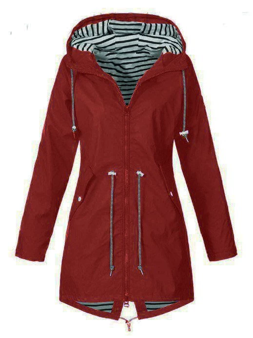 Водонепроницаемое trench coat, пиджак, дорожный дождевик, Amazon, середина длины