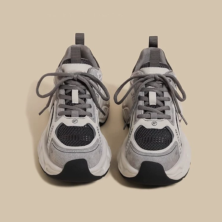 Женская обувь для папы, весна 2024, новая универсальная дышащая повседневная обувь, спортивная обувь, маленькая женская обувь на толстой подошве