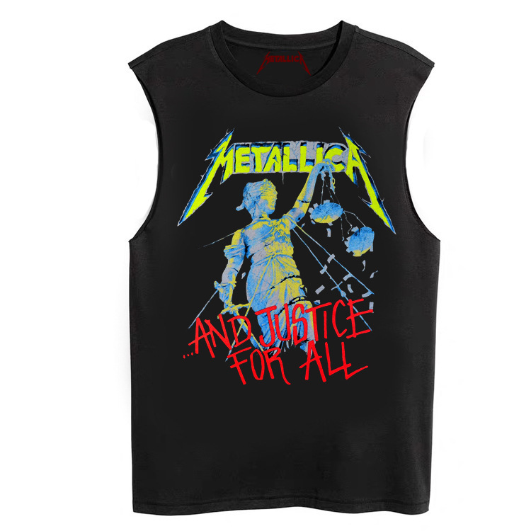 Metallica Band Rock Sleeveless T-shirt Metal King Men's Loose Sleeveless Vest Metallica Band Rock Sleeveless T-shirt Metal King Men's Loose Sleeveless Vest