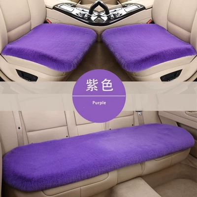 Wool pad, Set New Imitation Rabbit Fur Car - single-square-mat-purple-thick-and-warm