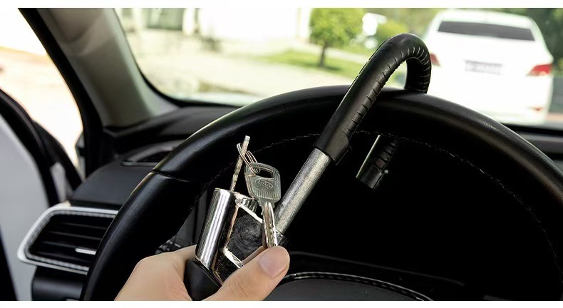 Car Steering Wheel Lock, Anti-Theft Lock, Thickened Anti-Pry Brake and Clutch Lock, Cross-Border Small Car Lock