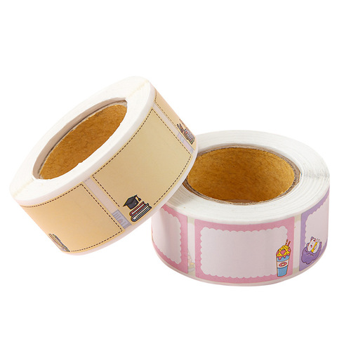 Adorable Self-Adhesive Label Sticker Handwritten Name Tag Cartoon Film Type Child Kindergarten Label Sticker
