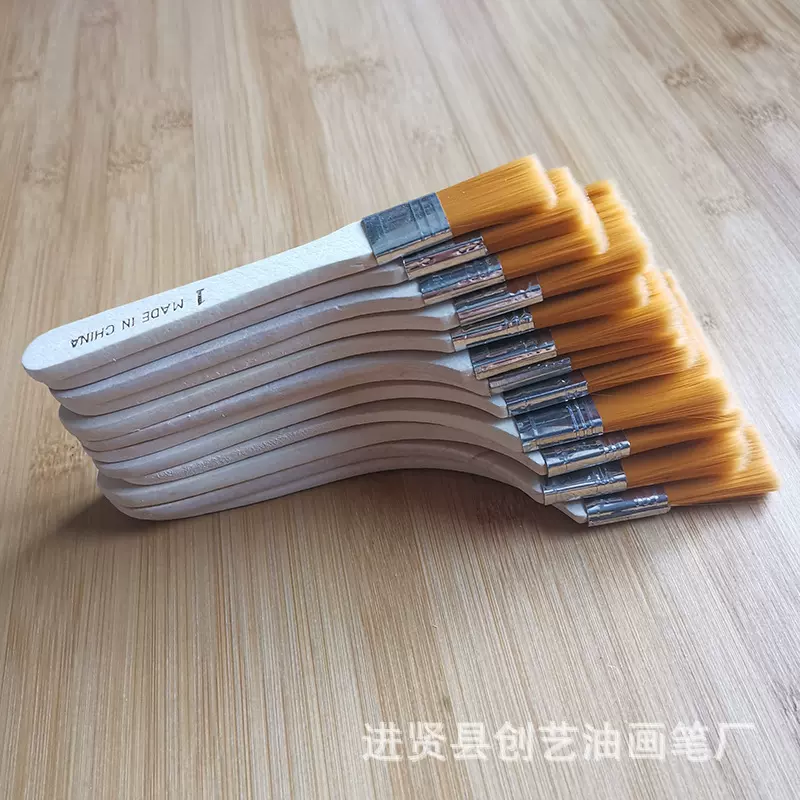 1-12号尼龙毛油画板刷尼龙油画板刷主机刷涂胶刷子水粉画笔