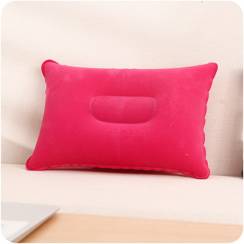 Outdoor inflatable nap pillow, inflatable back support cushion, PVC plush throw pillow, travel pillow camping pillow