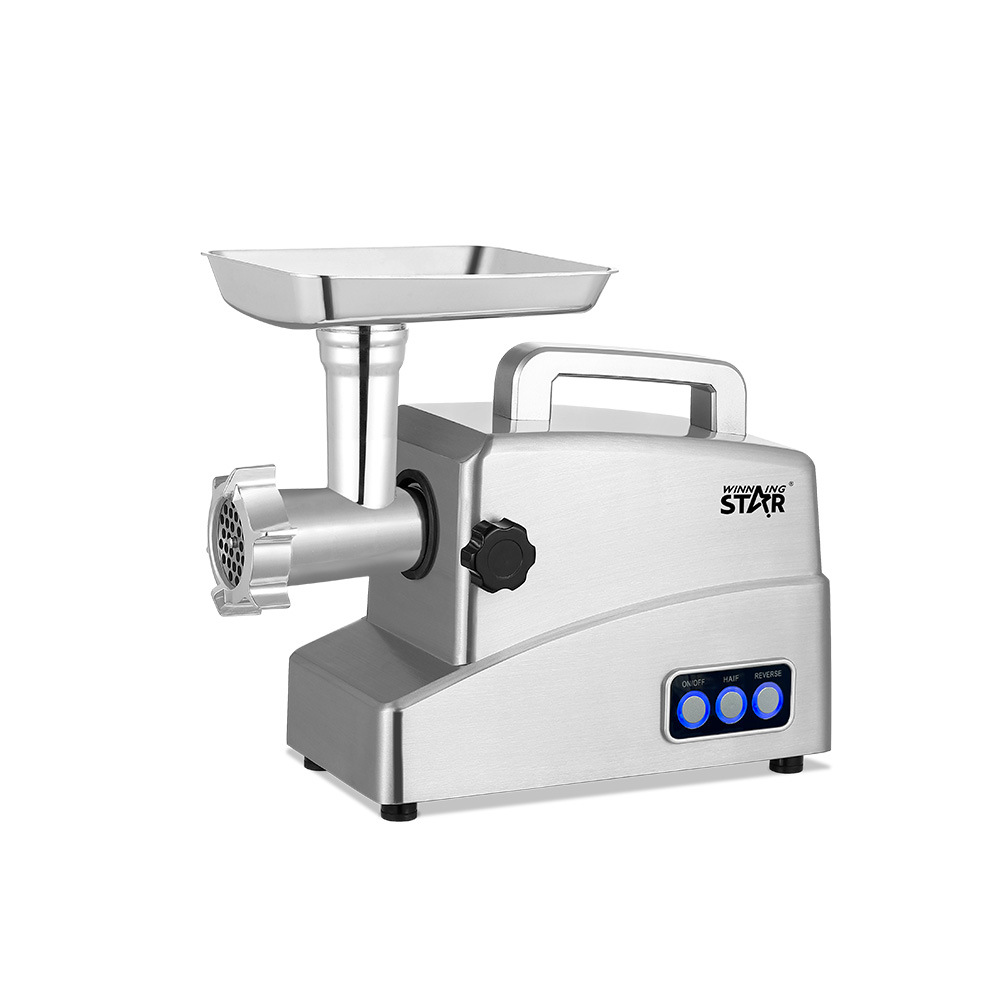 Winningstar transfronteriza Británico Europeo estándar de acero inoxidable hogar picadora de carne máquina de salchicha multifunción máquina de picar carne eléctrica