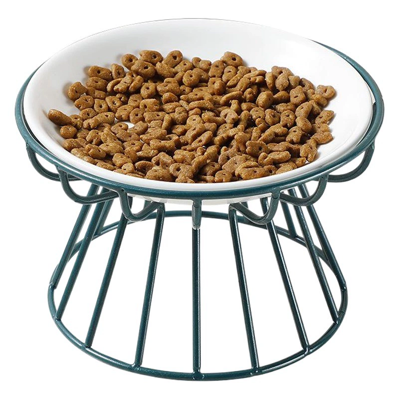 Керамическая миска для домашних животных, скандинавская миска для кошек, высокая керамическая миска для кошачьей еды, тарелка для закусок, анти-шейная миска для кошачьей еды с защитой от опрокидывания