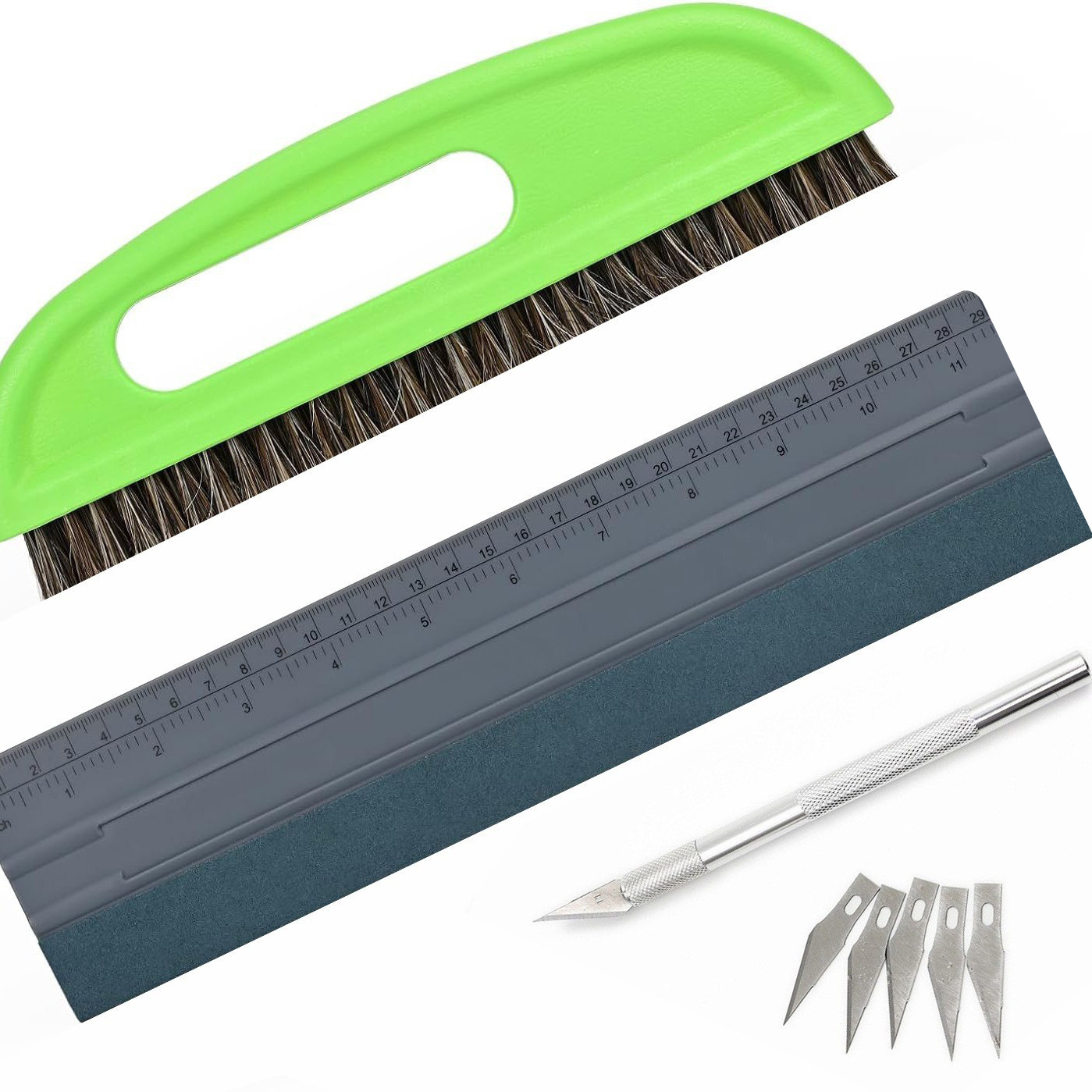 壁纸平滑工具包壁纸平滑刷大壁纸刮刀贴膜刮板排刷3PCS套装