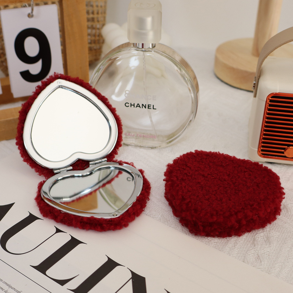 64g Weight Mirror Makeup Tools Types 1 Piece Quantity ABS Material Round, Heart Shape Pattern Modern Style Style Modern Style Round Heart Shape ABS Mirror 1 Piece 1