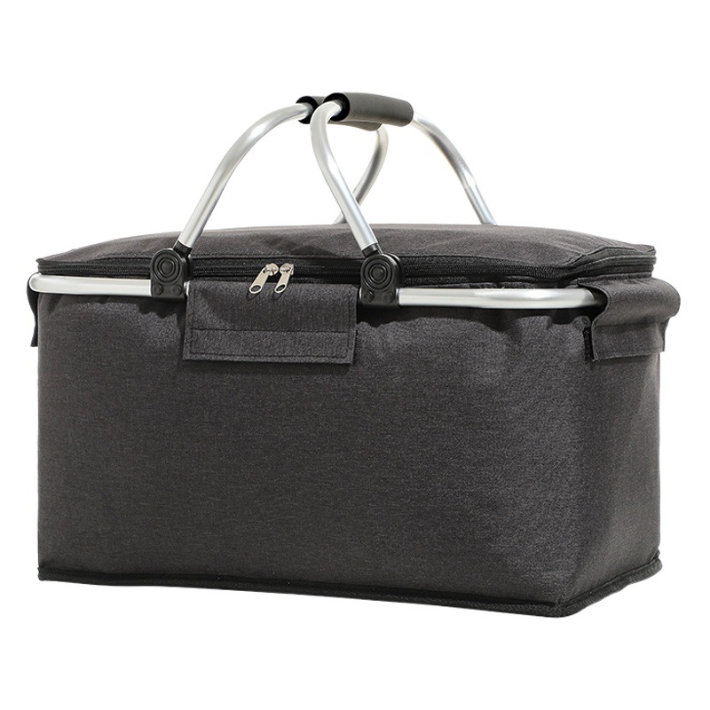 折りたたみピクニックバスケットオックスフォード布保温バスケット多機能ピクニックバッグ屋外アイスバッグ厚いアルミ箔アイスバスケットメーカー