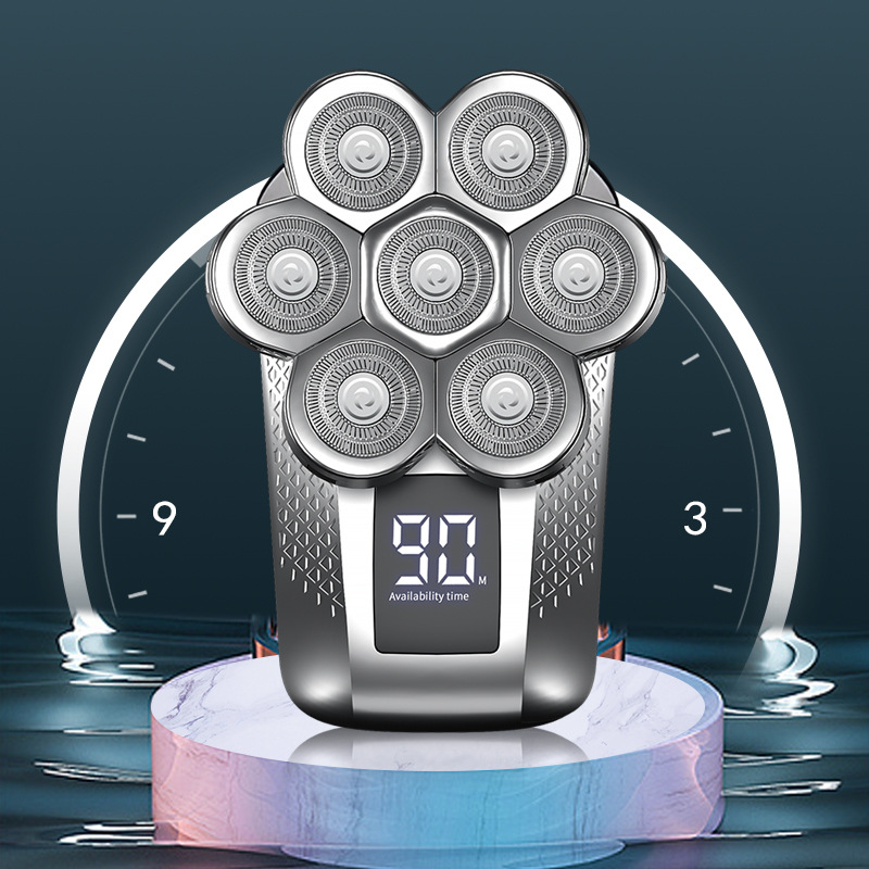 Afeitadora eléctrica de 7 cuchillas, cuerpo completo, pantalla digital, fábrica al por mayor