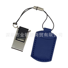 金属皮套u盘 翻盖PU皮革USB 压印LOGO 商务迷你皮质优盘pendrive