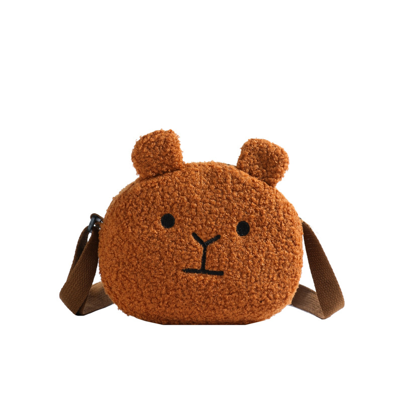Hermosa y linda bolsa de hombro para niños y niñas, mini bolsa de cambio para bebés, perros, 2025 nuevo bolso de peluche para niños
