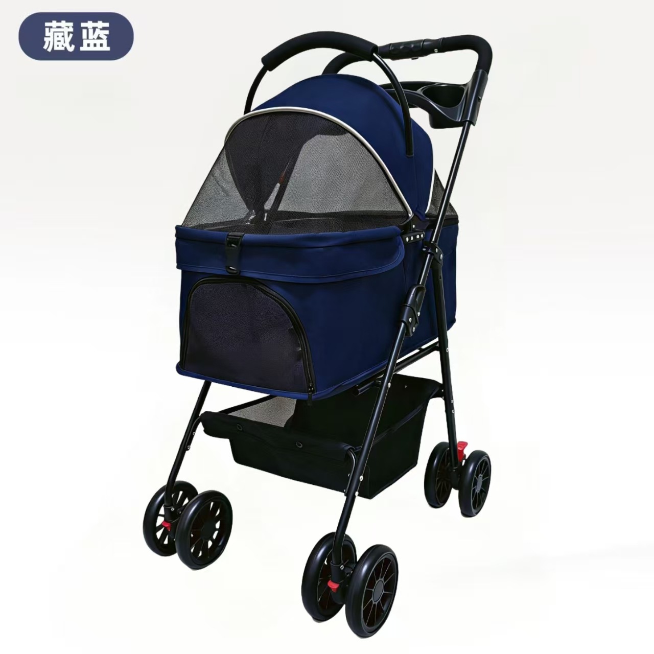 Cochecito Plegable para Mascotas de Metal, Plegable, para Exteriores